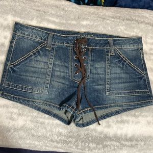 NWOT Almost Famous Tie Up Short Shorts Vintage y2k